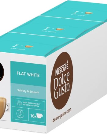 Nescafé Dolce Gusto Flat White Coffee Pods, 16 Capsules (16 Servings)
