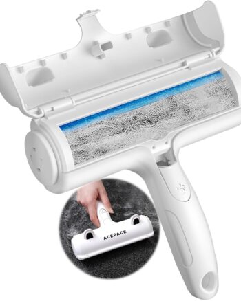 ACE2ACE Pet Hair Remover and Rollers, Cleaning Brush Fur Remover for Cats and Dogs, Washable and Reusable Animals Brushes Hair Removal, for Carpets, Clothes and Sofa-Green