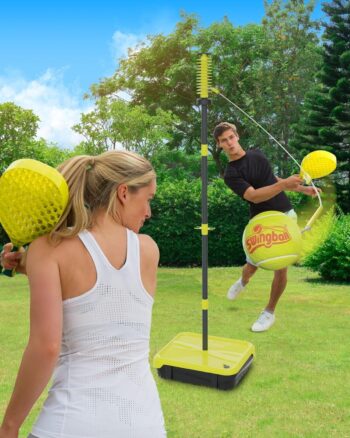 Swingballl PRO All Surface Tennis Ball Game Set, Swingball's Ultimate Outdoor Family Game for Ages 6+ to Adults, Real Tennis Ball and 2 Power Bats, Superior All Surface Base, Adjustable Height to 1.8M